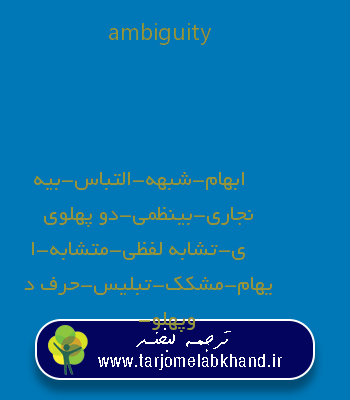 ambiguity به فارسی